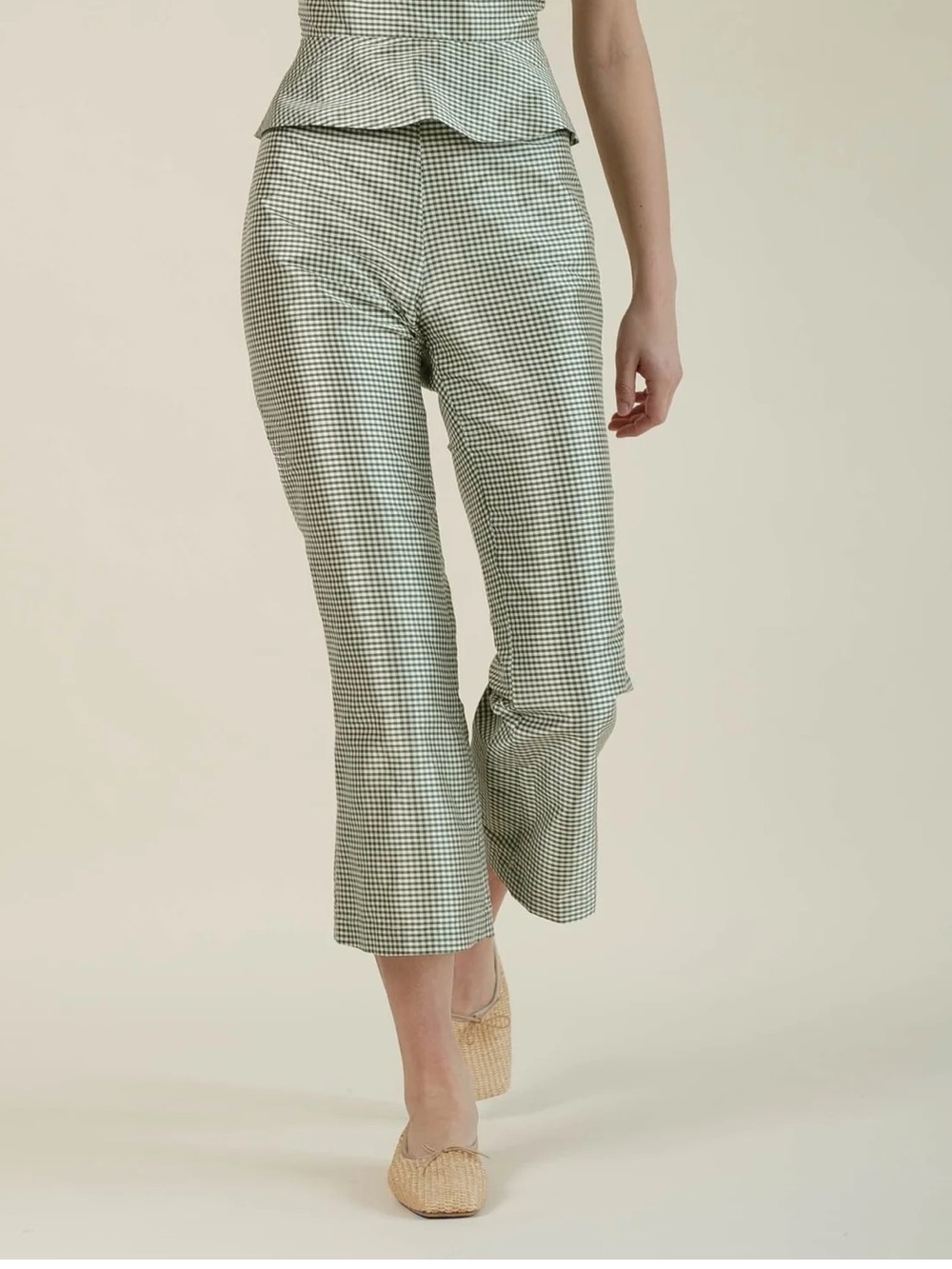 Damaris Bailey Rosita Capri Cropped Pants 100% silk taffeta
